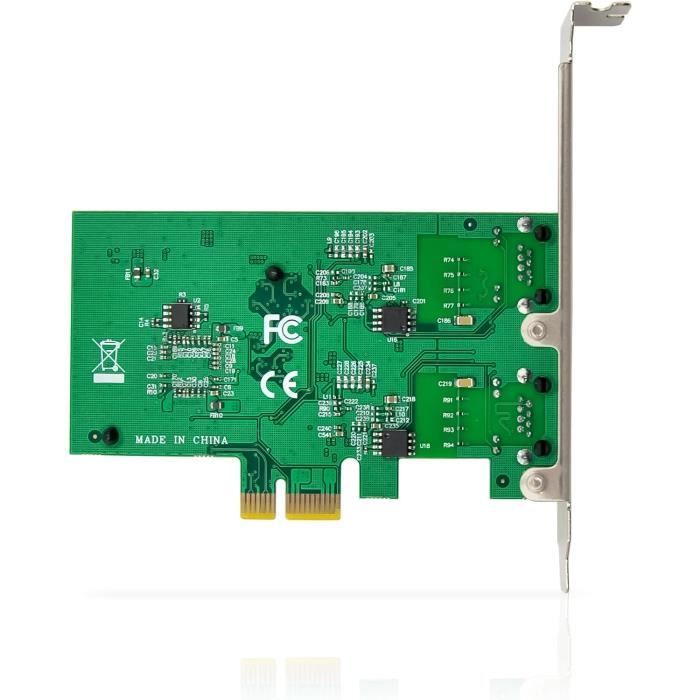 Carte contrôleur réseau PCIe x4 avec 4 Ports 2.5 Gigabit RJ45 Power