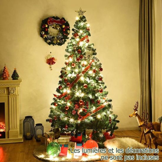 LZQ Sapin De Noel Artificiel 240cm ( Env. 120 Cm) Avec 450