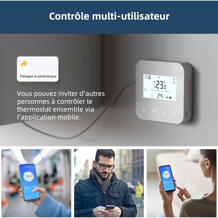 Thermostat WiFi Beok pour chaudières gaz et fioul, Programmation — free download
