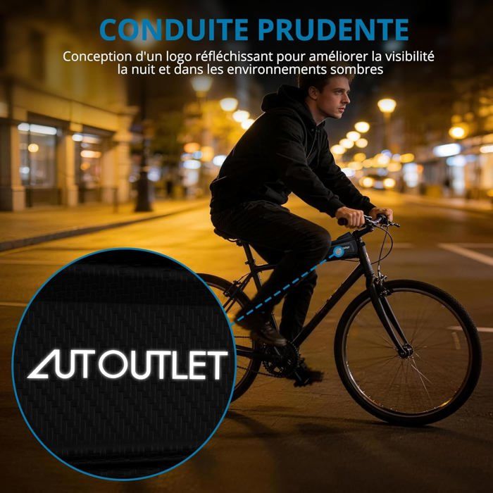 Sacoche Cadre Vélo Étanche 1,5L – Écran Tactile, Coque EVA, Fixation 3 Points
