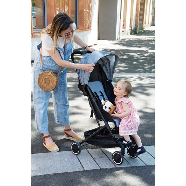 Poussette bébé citadine ultra compacte MOMI Estelle - De 0 à 36 mois - Noir  - Cdiscount Puériculture & Eveil bébé