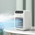 Climatiseur Portable Rechargeable 2.5-6 W avec 2 Vaporisateurs et Ventilateur Personnel à 2 Vitesses pour Chambre ou Bureau