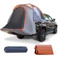 GYMAX Tente de Camping pour Camion 2 Personnes avec Porte Zippée, Tente de Camionnette avec Housse Amovible et Sac de Rangement-0