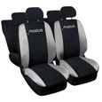 Lupex Shop Housses de siège auto compatibles pour Modus Noir Gris Clair-0