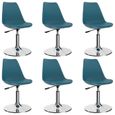 Lot de 6 Chaises de salle à manger, Chaise de cuisine,Chaises pivotantes à dîner Chaise de salon Style Scandinave Turquoise ®OPSFWG®-0