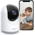 Caméra de surveillance GNCC P1 - WiFi Interieur Caméra Dôme 1080P avec 360° PTZ - Suivi de Mouvement et Vision Nocturne Infrarouge-0