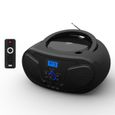 Lecteur Radio CD-USB(MP3)-Bluetooth avec télécommande, 2*2W Noir Blanc-0