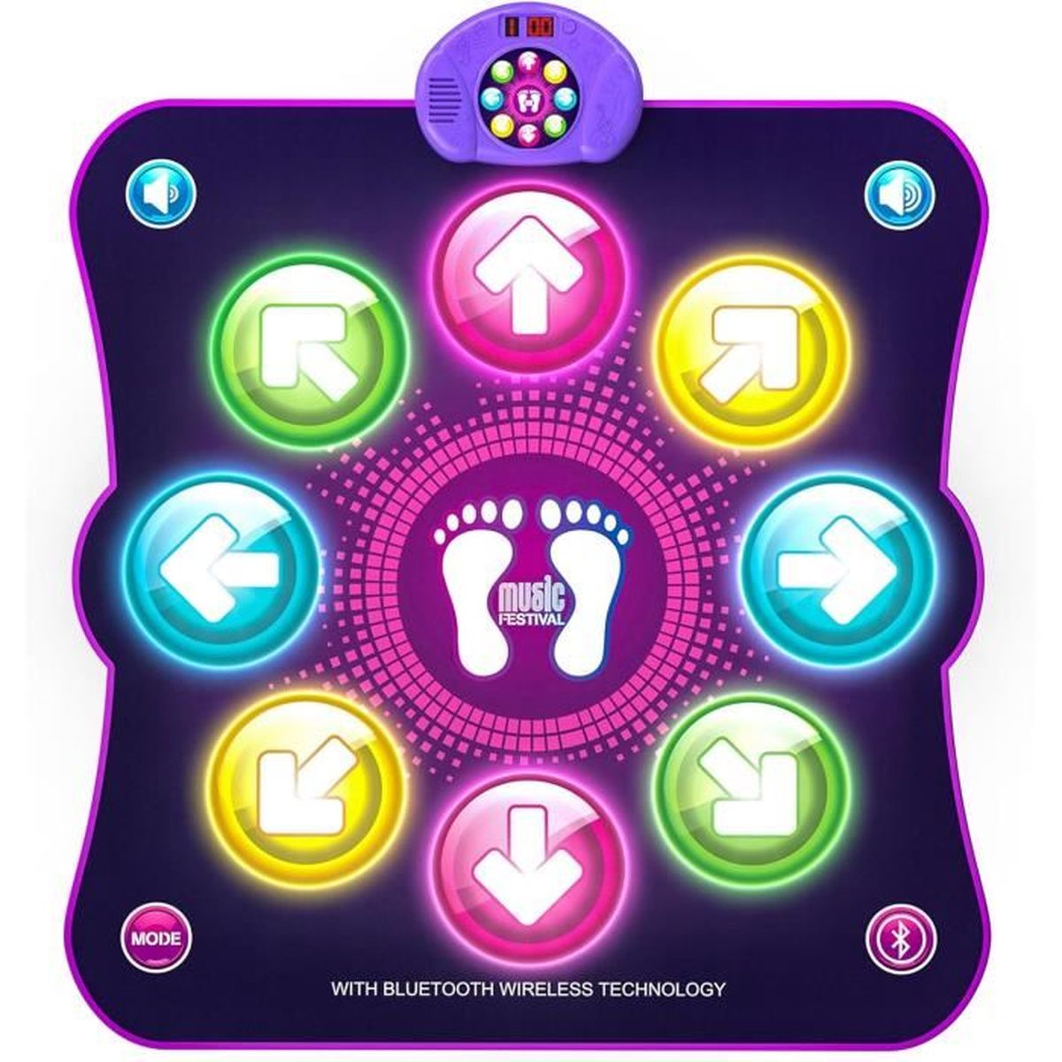 Tapis De Danse Pour Enfants,6 Flèches De Lumière LED Pad De Danse