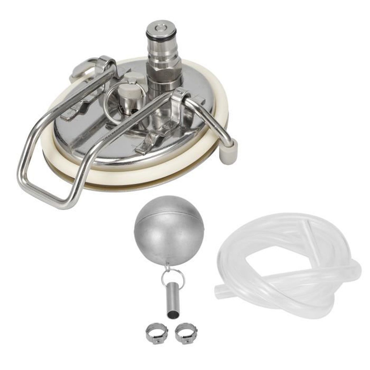 Pierre D'oxygène - 1/2" MPT Oxygène Pierre 1/4 '' Barb Inline Carbonatation Aeration Homebrew Stone (0,5 Micron