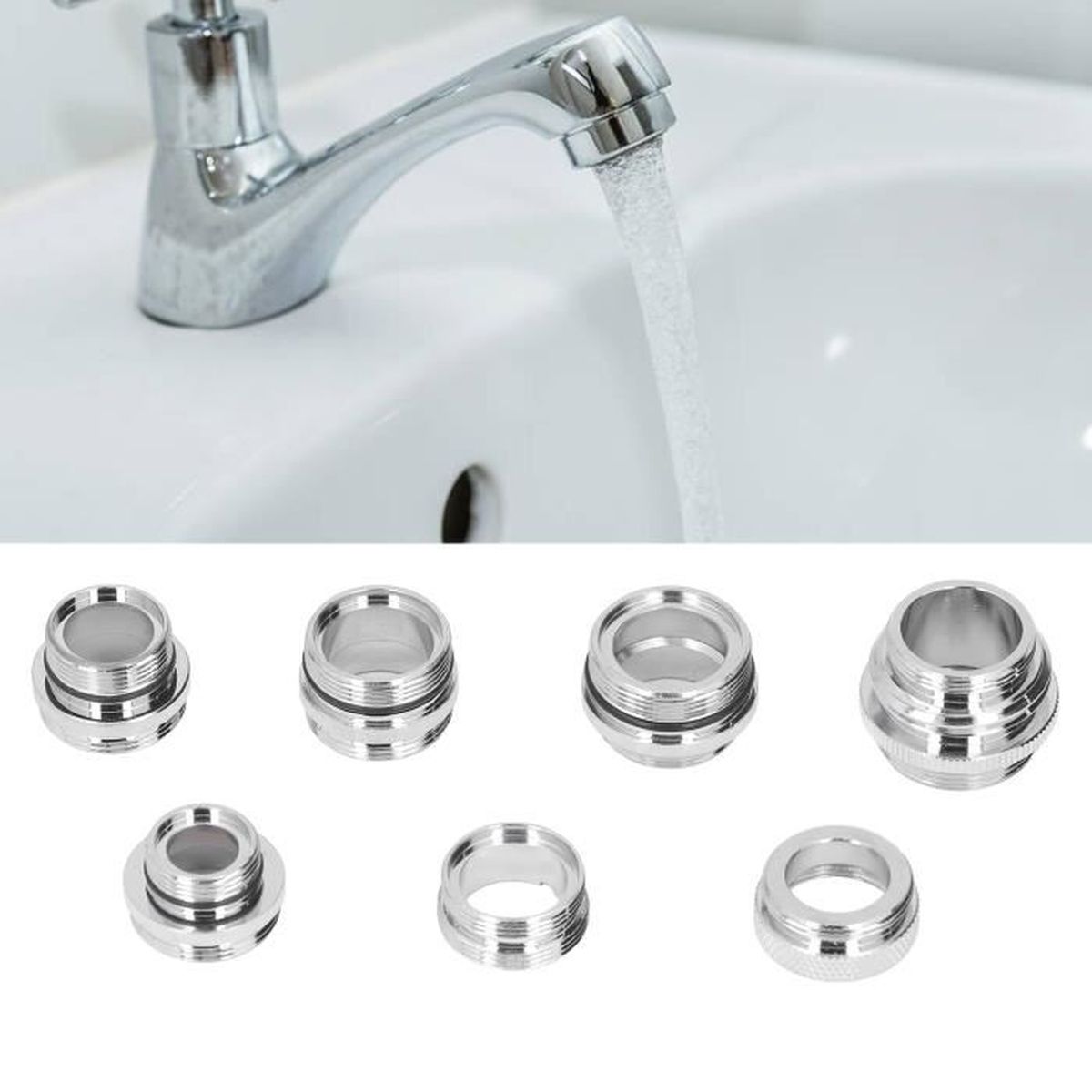 Robinet Adaptateur Cuisine Robinet Buse Connecteur Aérateur 22mm Mâle 24mm Femelle