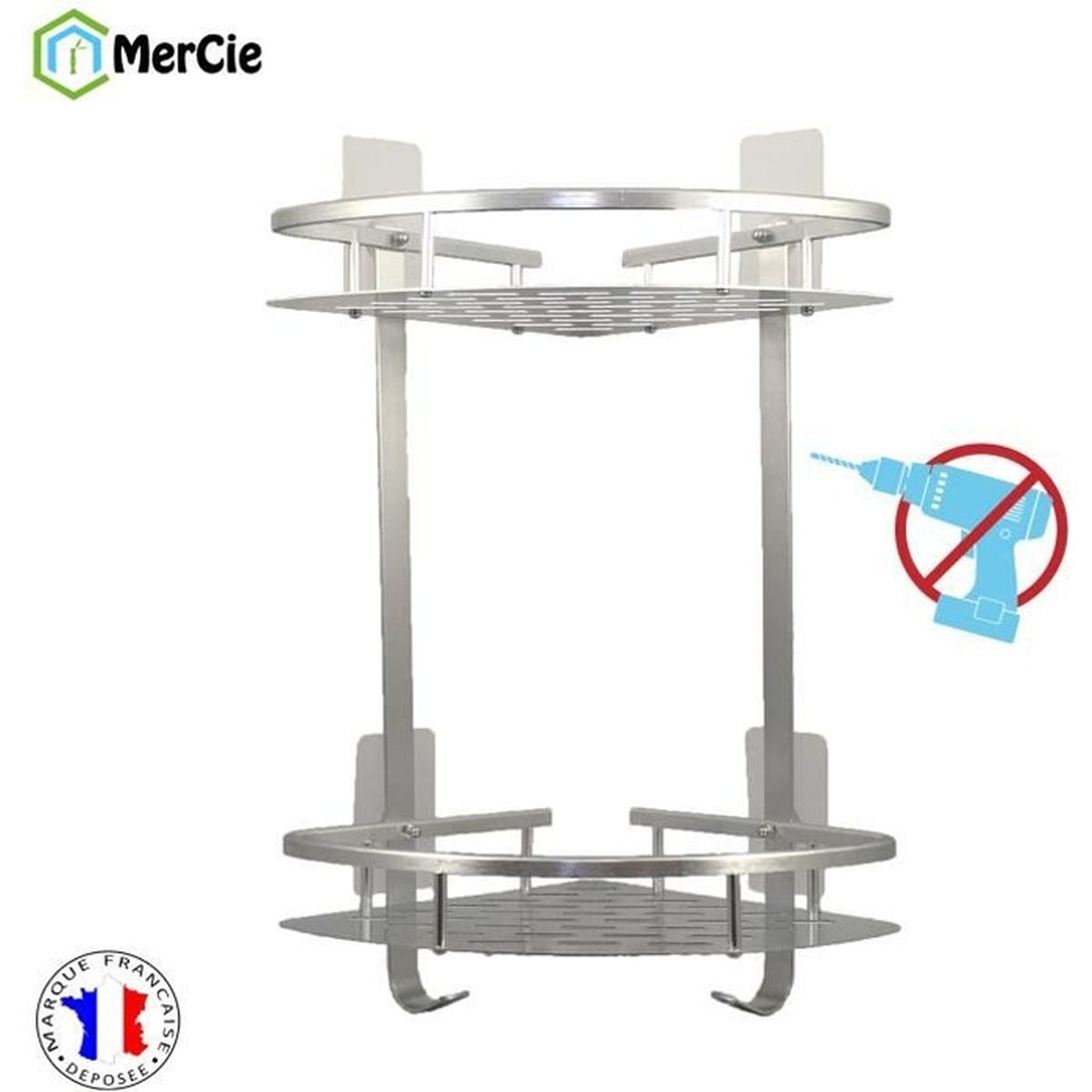 Etagere D Angles Salle De Bain Sans Percage Achat Vente Pas Cher
