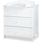 KLUPS RADEK III Commode à langer 3 tiroirs plan à langer amovible Blanc
