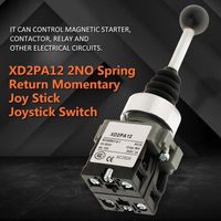 Commutateur momentané joystick Interrupteur 2NO 2 positions verrouillée monolever XD2PA12 Dia. 22 MM-CER
