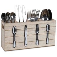 étagères de vaisselle en bois de haute qualité, étagères de cuisine en bois naturel, 4 baies de couteaux et de Fourches