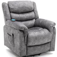 Fauteuil de relaxation électrique fauteuil releveur inclinable 160º avec repose-pied ajustable, Fonction de chauffage,Massage,Gris
