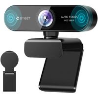 eMeet Webcam Nova 1080P - Webcam Full HD avec Autofocus, Webcam avec Double Mmicrophone, Champ de Vision 96°, Plug & Play