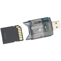Lecteur de cartes mémoires clé USB 2.0 pour formats SDHC, MMC, SD, microSD, miniSD[485]