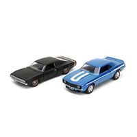 FAST & FURIOUS TWIN PACK 1:32 1969 CHEVROLET CAMARO & 1968 DODGE CHARG