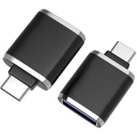 Adaptateur USB C vers USB 3.0 OTG compatible Galaxy S22/S21/S20/S10/S9/S8 - Macbook iPad Air 5 Ordinateur [Lot 2] Phonillico®