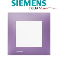 Siemens - Va et Vient Blanc Delta Viva + Plaque Violet