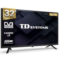 Téléviseur 32 pouces HD, TV avec lecteur enregistreur USB, tuner numérique DVB-T2/C/S2 - TD Systems PRIME32C19H
