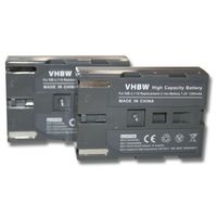 vhbw 2x Batteries remplacement pour Samsung SB-L110, SBL-110, SBL110 pour caméra vidéo caméscope (600mAh, 7,2V, Li-ion)