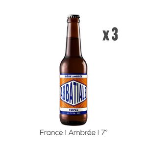 BIERE Pack Bières Abbatiale Triple Ambrée - 3x33cl