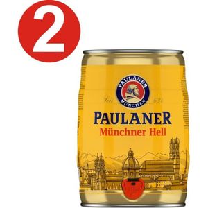 BIERE 2 x fûts Paulaner Münchner Hell 5 litres  bière Bl
