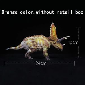 FIGURINE - PERSONNAGE Orange sans boîte - HAOLONGGOOD-Jouet Dinosaure Pentaceratops 1:35, Modèle Animal Préhistre de Prairie