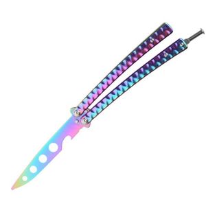 BLUNT 1pc Blunt Balisong peigne Pratique Couteaux de papillons pour cadeau à la maison 