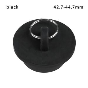 SIPHON DE LAVABO 42.7-44.7 mm noir - Bouchon de vidange de baignoire en caoutchouc, anti fuite, évier de cuisine, couvercle de
