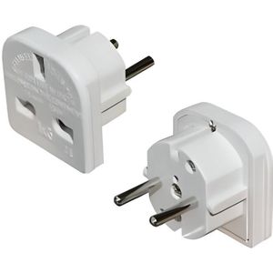 2X Adaptateur Prise Anglaise UK Prise Adaptateur France vers UK, Prise  Anglaise Adaptateur Francais FR Europe 2 vers 3 Broches, Adaptateur Prise UK/Irlande  pour Royaumeuni Bretagne Écosse Type G : : High-Tech