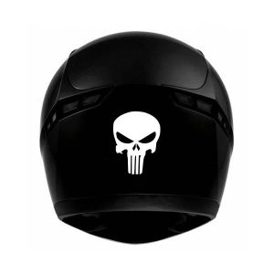 DÉCORATION VÉHICULE Crâne skull casque moto - autocollant sticker  Cou