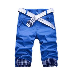 PANTACOURT Pantacourt homme Été Plusieurs boutons resserré Sans Ceinture  Sport Hommes VêTement Masculin-Bleu marine