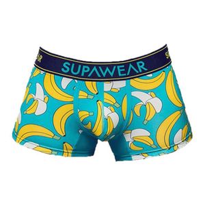 BOXER - SHORTY Supawear - Sous-vêtement Hommes - Boxers Homme - Sprint Trunk Bananas - Bleu