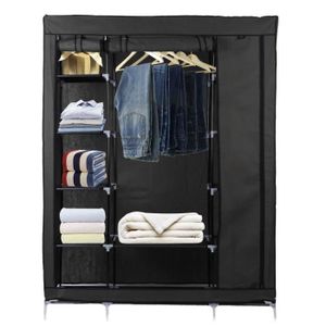 Armoire Diy Legere Noir 135 45 175 Cm Achat Vente Armoire De