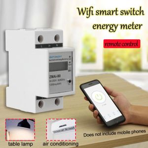 M/ètre Monophas/é /à Deux Fils de Rail D/énergie /électrique de Compteur D/énergie /électrique de Kilowatt-Heure de KWH 220v LCD 2P 5 80 Compteur /électrique de KWh A 50 // 60Hz