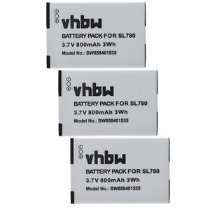 Batterie téléphone vhbw 3x Batteries compatible avec Bintec-Elmeg D14