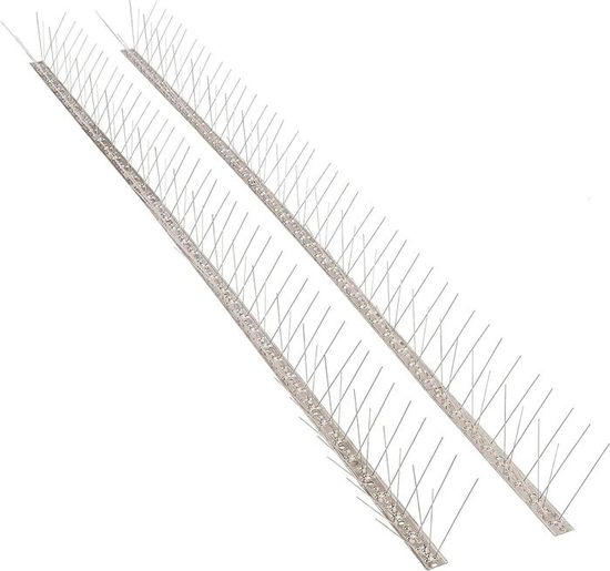 Pics Anti-Pigeons Inox 2.25M - Lot 9 Pics Avec 18 Attaches Pour Balcon Toit Jardin