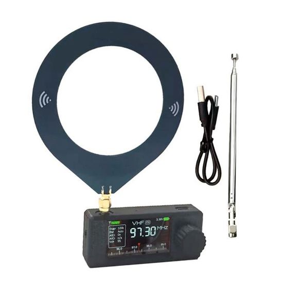 HpLive Mini radio de poche SI4732 0,5-108 MHz avec récepteur et antenne de cadre pour ESP-32-S3 Blanc HpLive Mini radio de poche SI4732 0,5-108 MHz avec récepteur et antenne de cadre pour ESP-32-S3 Blanc