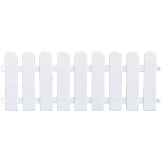 24pcs Mini Clôture Noël En Plastique Blanc Pour Arbre De Noël