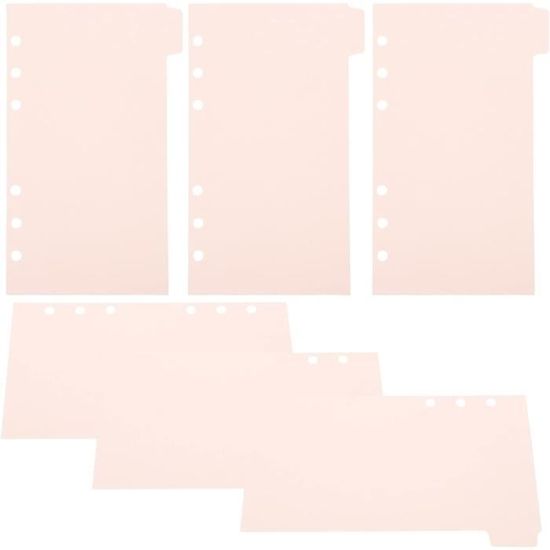 Lrtzizy 50 Feuilles A5 Lignées 6 Trous 5 Couleurs - Recharges Colorées Pour Classeur/Organisateur - Papier 100g Anti-Bavure