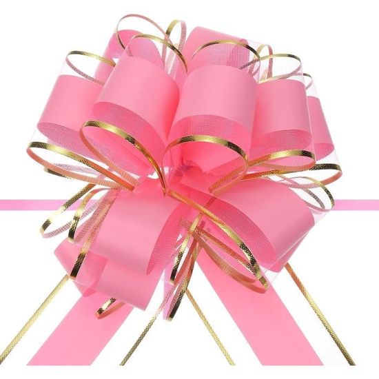 20 Rubans Noeuds Coulissants En Organza - Bleu/Rose/Rouge/Bordeaux/Blanc