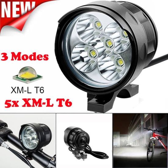 5x T6 LED 3 modes lampe de vélo lampe de vélo phare torche de vélo Lumière de vélo611