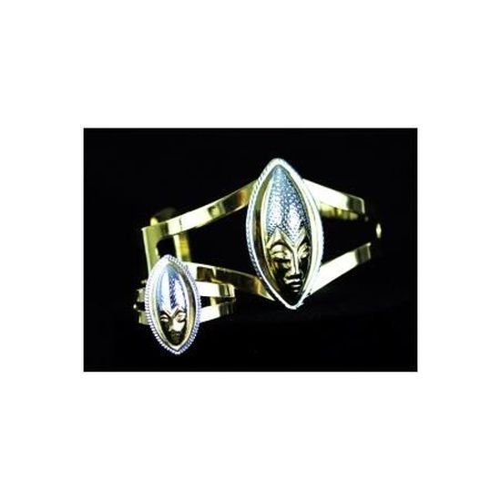 Bracelet et bague masque africain - Achat / Vente bracelet 