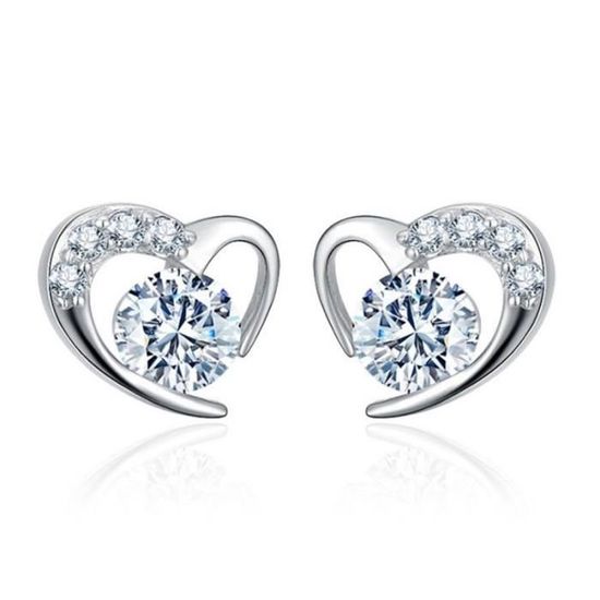 boucles d&#39;oreilles en argent Sterling 925 pour femmes, bijoux, haute qualité, en cristal CZ, accessoires à clous, no*SD7227