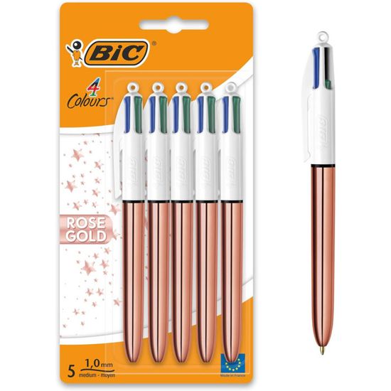 4 Stylos Mini 4 Couleurs – Pointe 0,7 Mm – Mécanisme Click – Enfant, école, Voyage, Création - 3