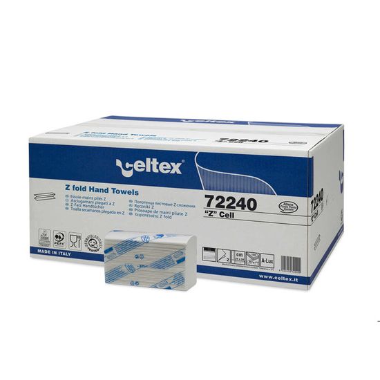 Essuie-mains En Ouate Gaufrée - Carton De 25 Paquets (3750 Feuilles) - Format 22x23 Cm
