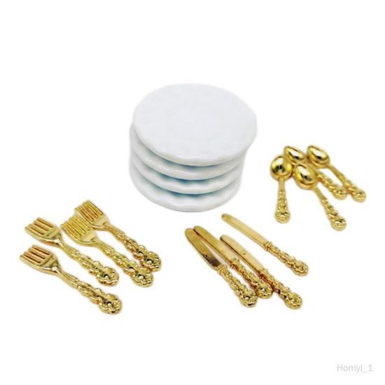 Set 15 Pièces Mini Tasses à Thé En Porcelaine 1:12 – Service à Thé Fleuri Pour Maison De Poupée, Cuisine Miniature Ultra Réaliste