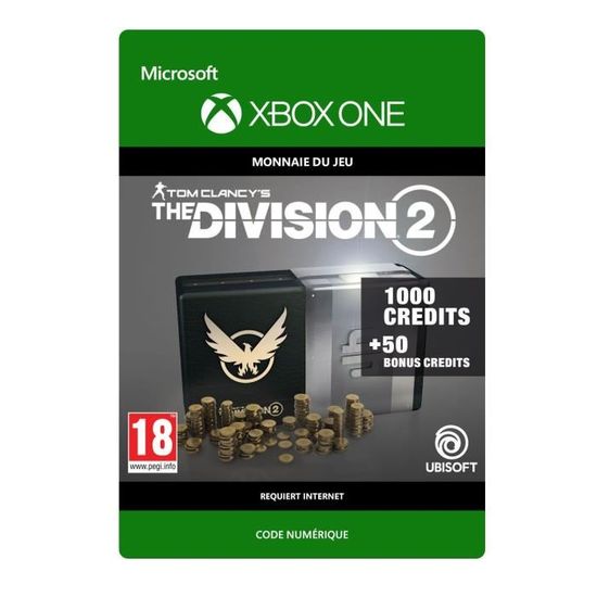 DLC Tom Clancy's The Division 2 : 1 050 Premium Crédits Pack pour Xbox One
